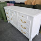 French provincial white lacquered dresser