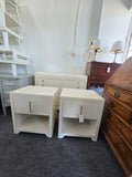 Set of 2 cream end tables