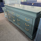 Green lacquered 8 drawers dresser