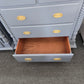 Gray lacquered 10 drawers chest