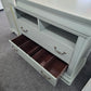 Minty green lacquered Havertys dresser/stand