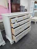 Solid wood lacquer white dresser