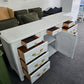 French provincial white lacquered dresser
