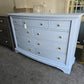 Blue bowfront dresser