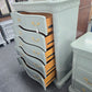 Green carved  lacquered chest