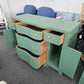 Solid wood green buffet