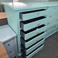 Restoration Hardware solid wood blue Lacquered chest