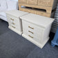 Drexel beige pair of nightstands