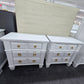 Solid wood white pair of nightstands