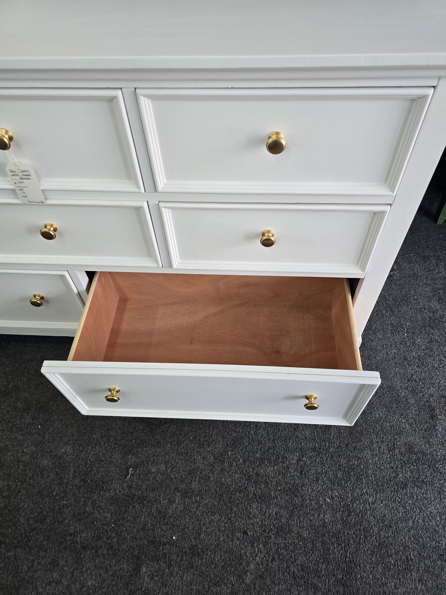 White lacquered "new classic" dresser