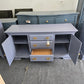 Vintage blue gray cabinet
