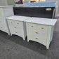 Kathy Ireland white pair of nightstands