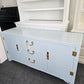 Baby blue solid wood WHITE FURNITURE  lacquer sideboard