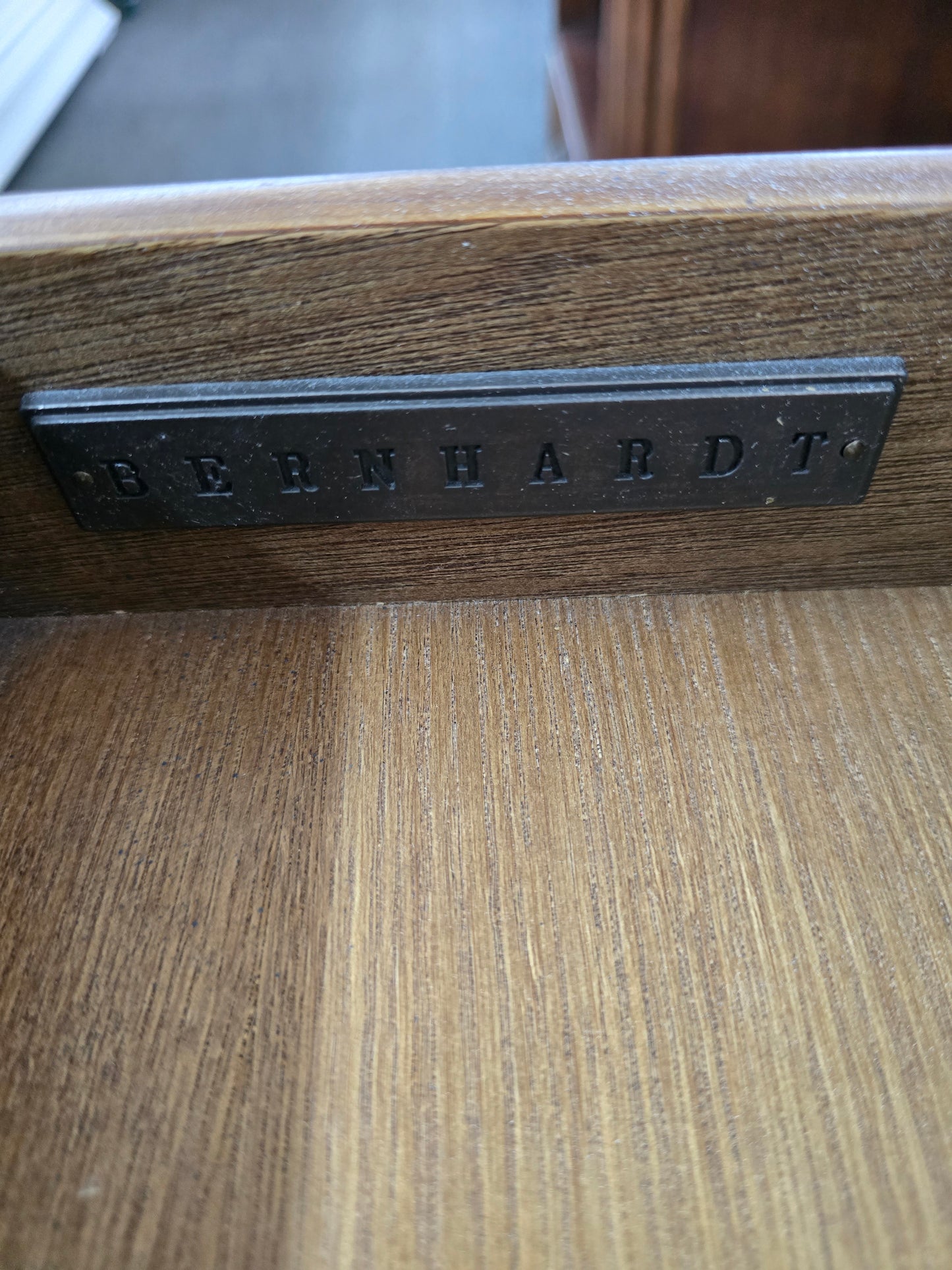 Bernhardt dark blue pair of nightstands