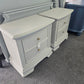 Light gray pair of nightstands