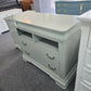 Minty green lacquered Havertys dresser/stand