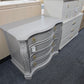 Light gray carved chest / file cabinet
