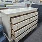 9 drawers off white dresser