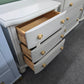 3 drawers gray nightstand - solid wood