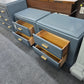 Pair of gray nightstands