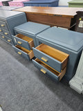 Pair of gray nightstands
