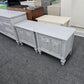 Pair of Regency light gray nightstands