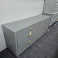 Solid wood green 6 drawers dresser