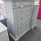 6 drawers light gray chest