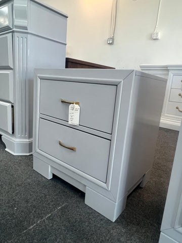 Gray lacquer nightstand