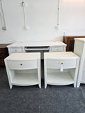 Alabaster pair of nightstands