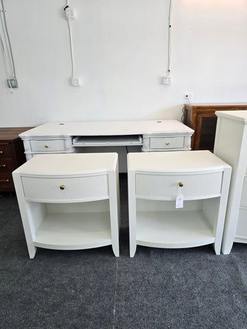 Alabaster pair of nightstands