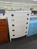 Solid cherry wood white Distressed chest