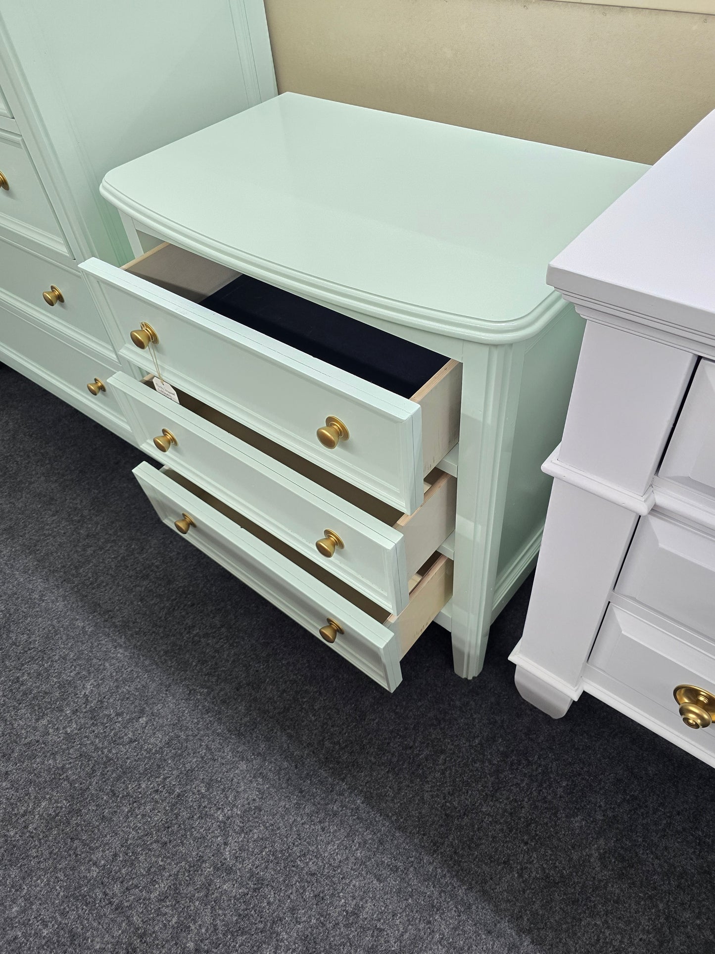 Minty green cute nightstand
