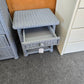 Wicker gray nightstand
