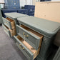 Pewter green pair of nightstands