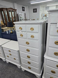 Drexel lacquered white lingerie chest