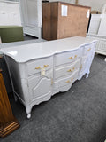 French provincial blue lacquered buffet