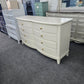 8 drawers cream lacquered dresser