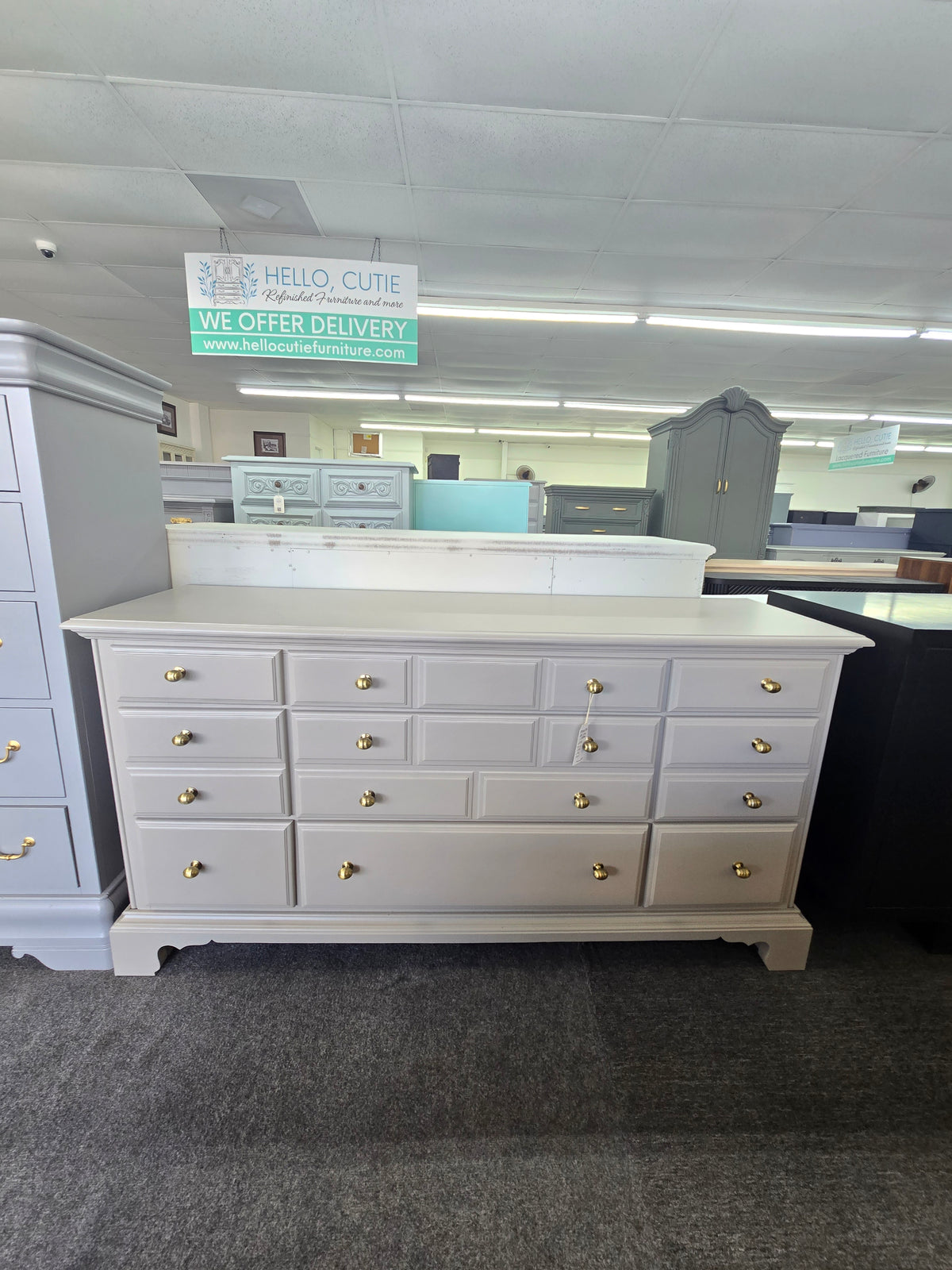 American Drew gray dresser