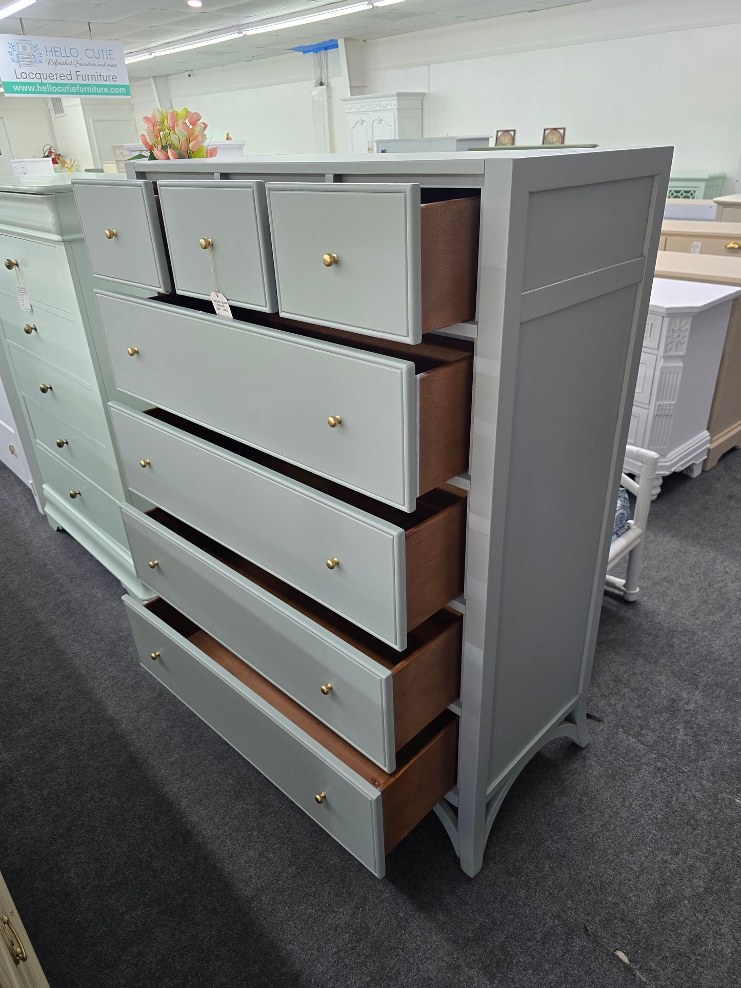 American signature green chest