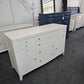 Solid wood off white dresser