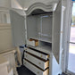 Gray tall armoire