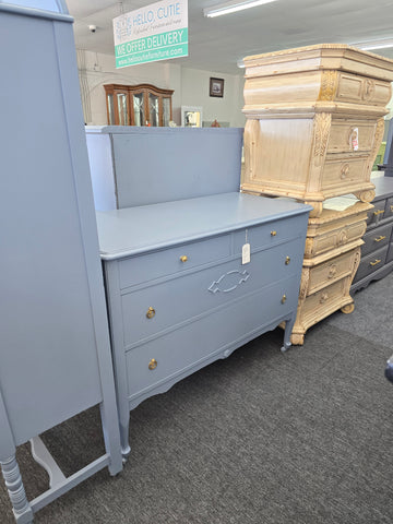 Antique blue dresser