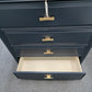 Modern 5 drawers black chest