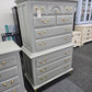 Broyhill tall gray chest