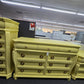 Cute soft yellow carved dresser