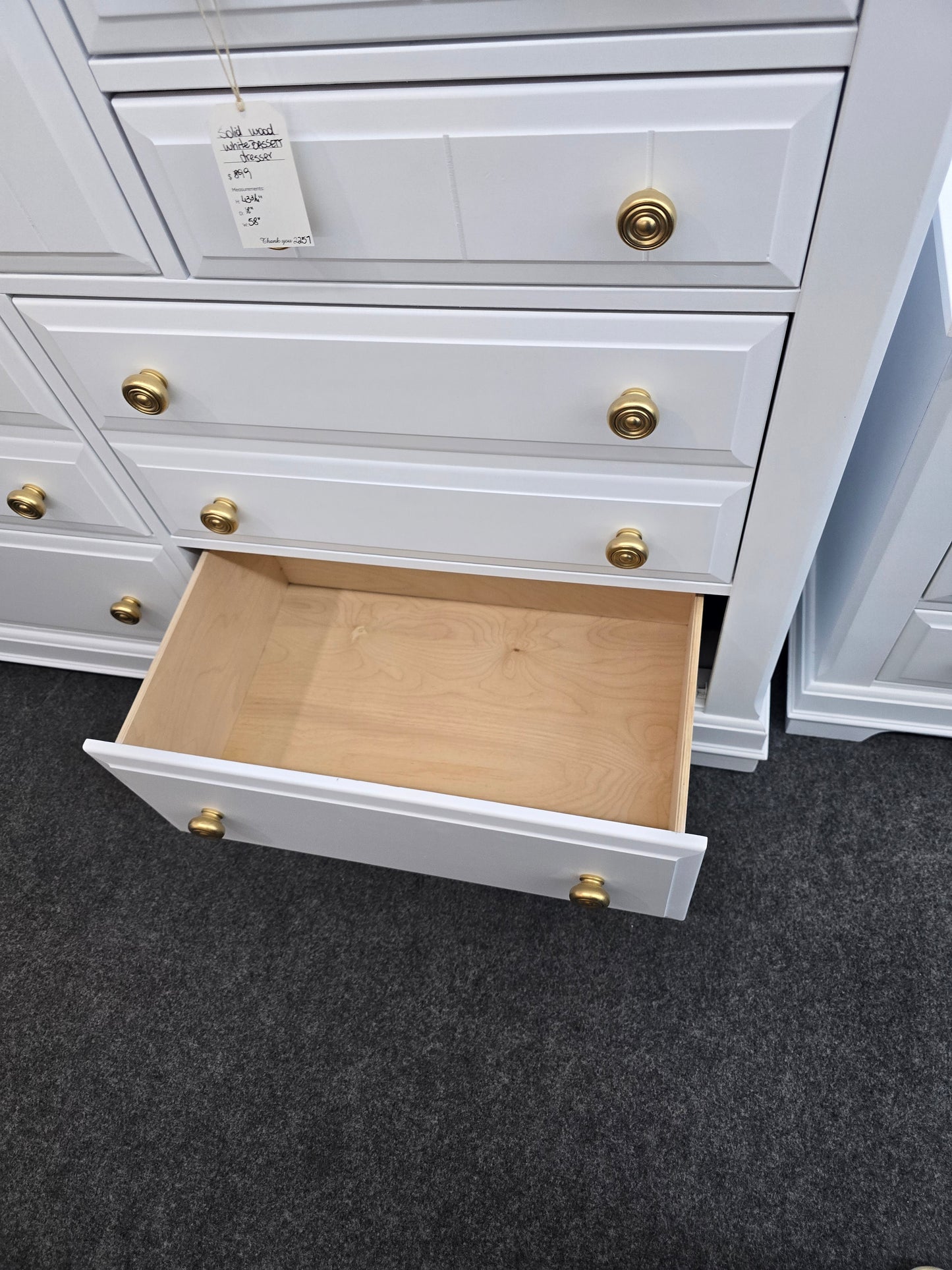 White Bassett big dresser