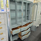 Solid wood teal french provincial china caninet