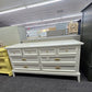 MCM white lacquered 8 drawers dresser