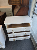 Super cute carved 3 drawers white dresser